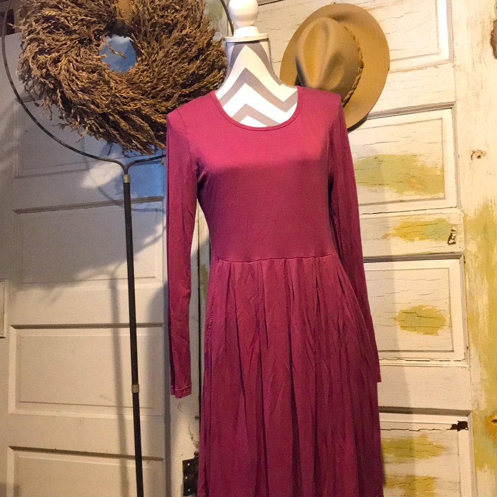 🌻light purple - long sleeve dress with pockets